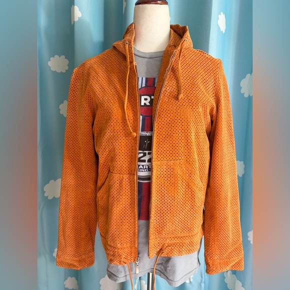 G-III leather perforated hoodie jacket - Picture 6 of 6